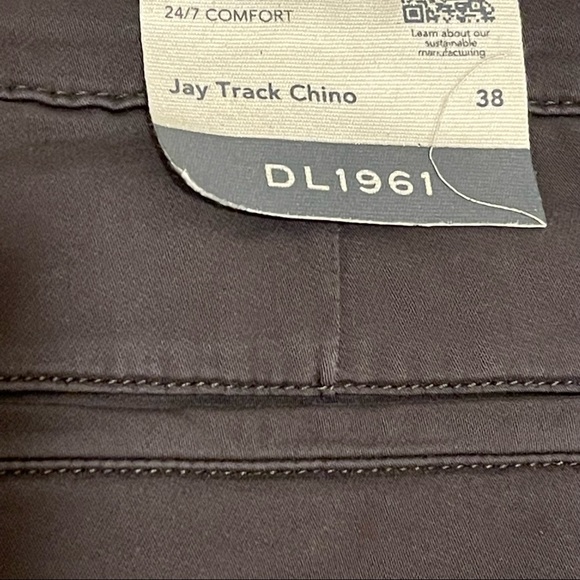 New DL1961 Jay Track Chino Size 38 Color Brown - Picture 5 of 7